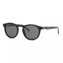 Philipp Plein Sport vyriški akiniai nuo saulės SSP035-520722 juodi stačiakampis acetato rėmelis pilki lęšiai 52mm