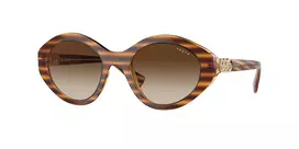 VOGUE VO5576SB15081 Moteriški katinuko formos akiniai nuo saulės Havana Brown Gradient
