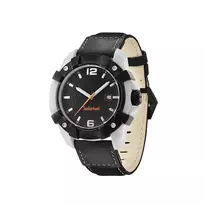 TIMBERLAND vyriškas Chocorua kvarcinis analoginis laikrodis 44 mm nerūdijančio plieno korpusas ruda odinė apyrankė 13326JPGYB02B