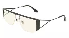Victoria Beckham VB250S5913001 Moteriški dideli kvadratiniai akiniai nuo saulės - Juodas rėmelis, pilki gradientiniai stiklai 59mm