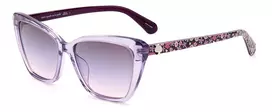 KATE SPADE Moteriški Lucca kvadratiniai akiniai nuo saulės Havana acetatas rudi gradientiniai lęšiai 55mm