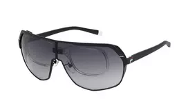 FILA SFI125990531 Vyriški Akiniai nuo Saulės – Juodas Acetato Rėmelis, Pilki Polikarbonato Lęšiai, UV400 apsauga