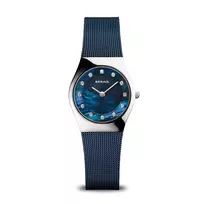 BERING Women's Classic Collection Quartz Watch 11927-307 27mm Stainless Steel Milanese Mesh Blue Dial