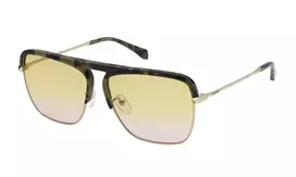 ZADIG & VOLTAIRE SZV321 Akiniai nuo saulės – Vyriški pilotiniai kvadratiniai rėmeliai – Juodi – Pilki lęšiai – 60/13/140 mm