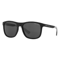 Armani Exchange AX4049SF 81808 Vyriški Akiniai Nuo Saulės - Matinis Juodas Rėmas, Pilki Lęšiai, 57mm