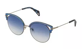 POLICE Moteriški „Cat Eye“ Akiniai Nuo Saulės SPL739548FFB Havana Vėžlio Kiautas Rudi Gradientiniai 54mm