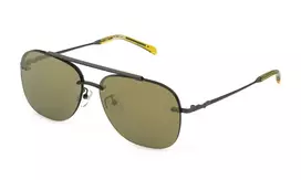 ZADIG & VOLTAIRE SZV277-60568G Vyriški Akiniai Nuo Saulės Havana/Ruda Rėmelio Žali Lęšiai 60/14/140 mm