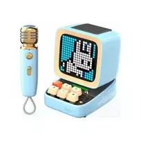 Divoom Ditoo-Mic Mini Nešiojamas Bluetooth Garsiakalbis 15W Mono Belaidis su MicroSD, Mėlynas