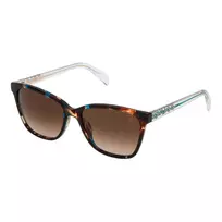 Moteriški akiniai nuo saulės TOUS STOA07-550T66 - Rudi Havana acetato rėmeliai, rudi gradientiniai polikarbonato lęšiai, UV400 apsauga, 55/16/135 mm