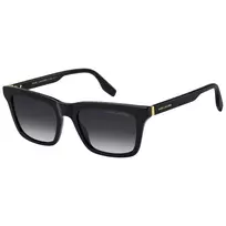 THE MARC JACOBS MARC846S807 Vyriški kvadratiniai akiniai nuo saulės - juodas acetatinis rėmelis, pilki polikarbonatiniai lęšiai, UV400 apsauga