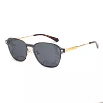 POLAROID PLD6119GCSJ5G Unisex Tiesioginiai Akiniai nuo Saulės - Havana Rėmelis, Pilki Poliarizuoti Lęšiai, 53mm