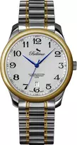 BELLEVUE Woman F8 35mm Quartz Analog Watch Stainless Steel Case Black Leather Strap