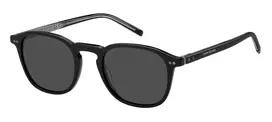 TOMMY HILFIGER TH1939S80751I Unisex Akiniai, Juodas Rėmelis, Pilki Gradientiniai Lęšiai, 53mm