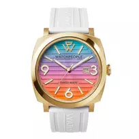 WATCHPEOPLE Moteriškas 700984 Analoginis Kvarco Laikrodis 45mm Nerūdijančio Plieno Korpusas Juodu Ciferblatu Odiniu Dirželiu