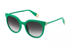 FURLA SFU625-52092X Moteriški drugelio formos akiniai nuo saulės 52/20/140 mm Pilkas gradientas