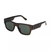 POLICE SPLP23M54M82P Vyriški poliarizuoti akiniai nuo saulės Havana acetato rėmelis žali lęšiai 54mm