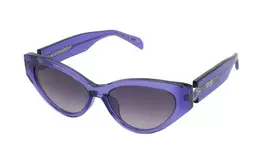 TOUS moteriški akiniai nuo saulės STOB84S5506LA Havana acetatinis kvadratinis rėmelis, rudi gradientiniai lęšiai, UV400