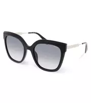 POLICE Moteriški Akiniai Nuo Saulės SPLG19-540700 Juodas Acetatinis Kvadratinis Rėmas Pilki Lęšiai 54mm