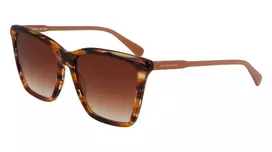 LONGCHAMP Moteriški Akiniai Nuo Saulės LO719S-238 Havana Acetatinis Kvadratinis Rėmelis Rudi Gradientiniai Lęšiai 56mm