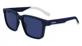 Lacoste L999S-401 vyriški akiniai nuo saulės – Havana acetatinis rėmelis, mėlyni polikarbonatiniai lęšiai, UV400 apsauga