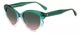 KATE SPADE moteriški katės akies formos akiniai nuo saulės Elina - juodas rėmelis, pilki gradientiniai stiklai 53 mm