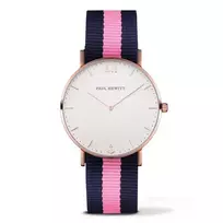 PAUL HEWITT Sarstwin Unisex Watch 39mm Rose Gold Stainless Steel Case White Dial Nude Leather Strap Quartz PHSARSTWNLP20