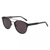 Lacoste L263S-2 Vyriški stačiakampiai akiniai nuo saulės – juodas rėmelis, pilki lęšiai, 53 mm