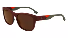 LACOSTE L6043S-601 Vyriški stačiakampiai akiniai nuo saulės – Juodas rėmelis, pilki lęšiai 56/18/145 mm