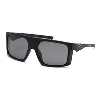 PHILIPP PLEIN SPORT Vyriški akiniai nuo saulės SSP009-58U28P - stačiakampis rėmelis, pilki lęšiai, UV400 apsauga