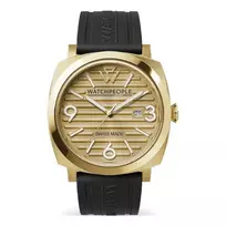 WATCHPEOPLE Moteriškas Kvarcinis Analoginis Laikrodis 700993 45mm Sidabrinis Lydinio Korpusas Juodas Ciferblatas Juodas Dirbtinės Odos Dirželis