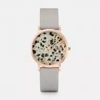 CLUSE Minuit moteriškas laikrodis 33mm rožinio aukso nerūdijančio plieno tinklelis