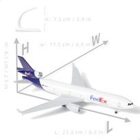 1/300 metaliniai lėktuvų modelių rinkiniai su stovu Fedex MD-11 krovininio lėktuvo modelis suaugusiems, aviacijos dovanoms ar kolekcijoms