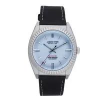 JASON HYDE JH10016 Unisex Analoginis Laikrodis 40mm Rožinio Aukso Nerūdijančio Plieno Korpusas Juodas Perdirbtos Odos Dirželis