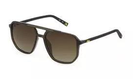FILA SFI312-57Z51P Vyriški poliarizuoti akiniai nuo saulės – juodas rėmelis, pilki lęšiai, 57 mm