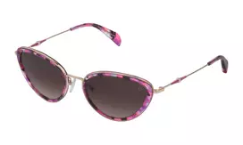 TOUS moteriški akiniai nuo saulės STO387-550GED Havana Brown Acetate Rectangular Gradient