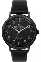 Ben Sherman WBS113BB Vyriškas Analoginis Kvarcinis Laikrodis 43mm Juodas Ciferblatas Natūrali Oda