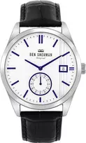 BEN SHERMAN Vyriškas laikrodis WB039UB 43mm juodas ciferblatas juodas dirbtinės odos dirželis