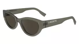 Lacoste moteriški akiniai nuo saulės L6013S5418210 Havana acetatinis kvadratinis rėmelis rudi gradientiniai lęšiai 54mm