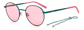 Moteriški M MISSONI akiniai nuo saulės MMI0020SIWB – kvadratinis acetatinis rėmelis, juodi, pilki lęšiai 51 mm