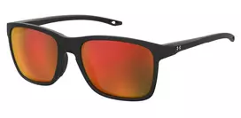 Under Armour UA-7002-S-3 Vaikiški akiniai nuo saulės - Matinė juoda, Dūminiai pilki lęšiai, 56/18/135 mm