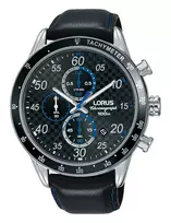 Lorus RM341EX9 Vyriškas Kvarcinis Analoginis Laikrodis 45mm Nerūdijantis Plienas Juodas Silikonas