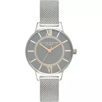 OLIVIA BURTON Moteriškas laikrodis OB16WD86 34mm Rožinio aukso spalvos nerūdijančio plieno tinklelis