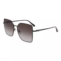 Longchamp LO173S5715001 Moteriški Akiniai nuo Saulės – Juodas Rėmelis, Pilki Lęšiai, 57mm