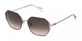 POLICE Moteriški Akiniai Nuo Saulės SPLF35-550H60 Havana Acetato Rėmelis Rudi Gradientiniai Lęšiai 55/19/140 mm