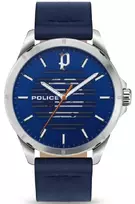 POLICE Vyriškas laikrodis PEWJA2204501 46mm Kvarcinis Analoginis Nerūdijantis Plienas Juodas Ciferblatas Odinis Dirželis