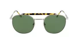 Lacoste vyriški akiniai nuo saulės L241S-045 tamsiai pilki stačiakampiai pilnas rėmelis acetatas UV400
