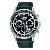 LORUS Vyriškas Kvarcinis Chronografo Laikrodis RT301KX9 42mm Nerūdijantis Plienas Juodas Ciferblatas
