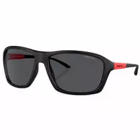 Arnette AN4329-275887 Vyriški stačiakampiai akiniai nuo saulės, matinio juodo rėmelio, pilki lęšiai, 63 mm