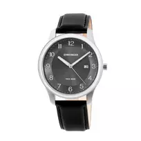WENGER Urban Classic Chrono vyriškas kvarcinis laikrodis 42mm nerūdijančio plieno korpusas mėlynas ciferblatas rudos odos dirželis