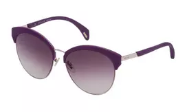 POLICE Moteriški Akiniai Nuo Saulės SPL6195608FF Havana Acetato Rėmelis Rudi Polikarbonato Lęšiai 56mm